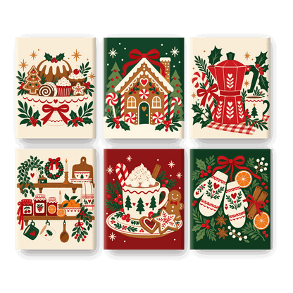 6 Mini Paintings | Kerst Snoepjes Set
