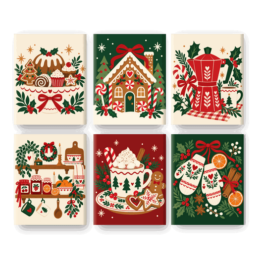 6 Mini Paintings | Kerst Snoepjes Set