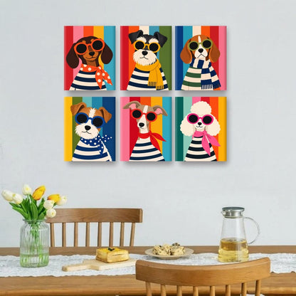 6 Mini Paintings | Groovy Tekkel Set