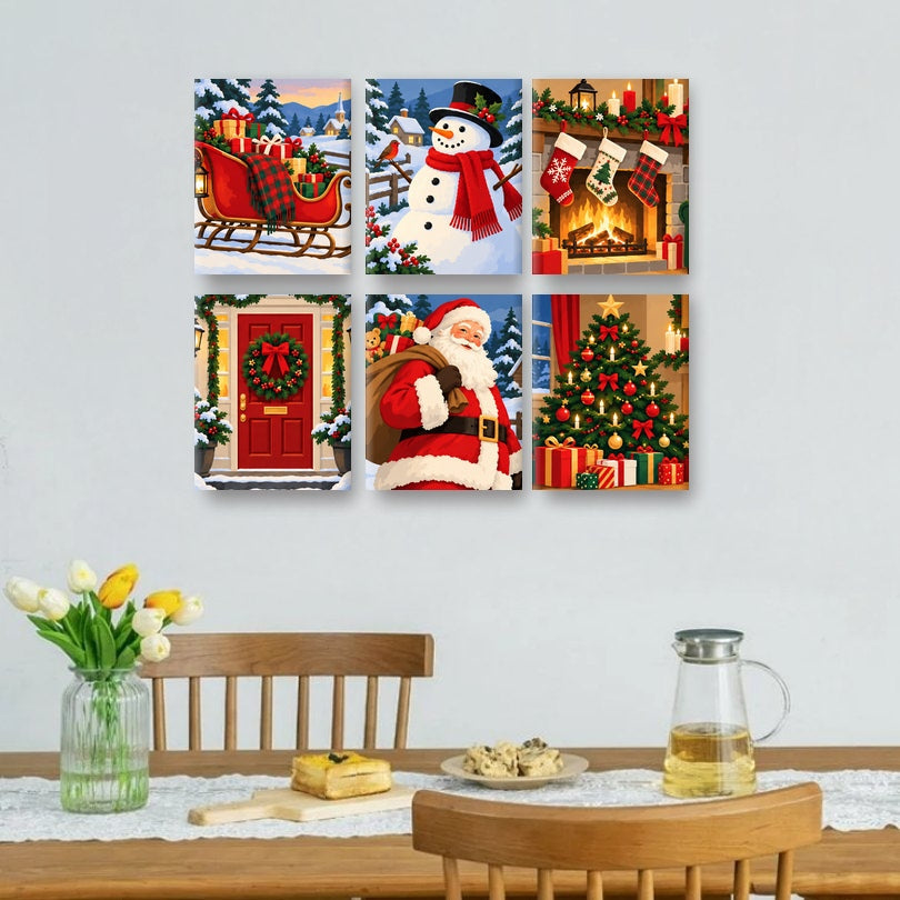 6 Mini Paintings | Kerst Magische Momenten Set