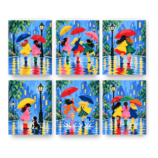 6 Mini Paintings | Dansen in de Regen Set