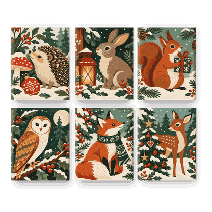 6 Mini Paintings | Bos Kerst Set