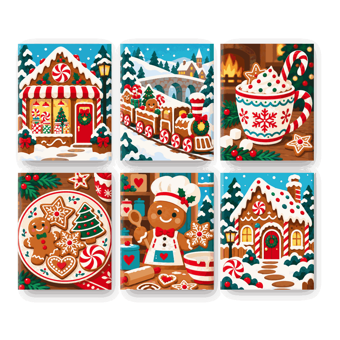 6 Mini Paintings | Peperkoek Wonderland Set