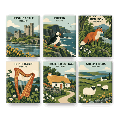 6 Mini Paintings | Ierse Volksverhalen Set