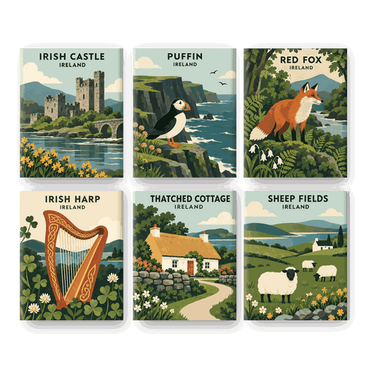 6 Mini Paintings | Ierse Volksverhalen Set