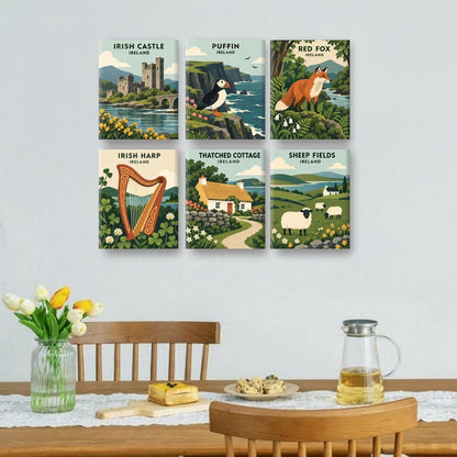 6 Mini Paintings | Ierse Volksverhalen Set