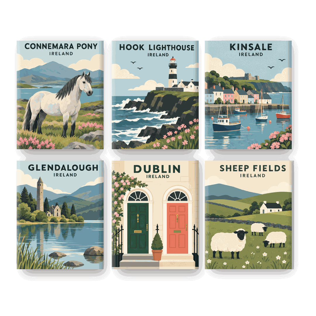 6 Mini Paintings | Ierse Ochtenden Set