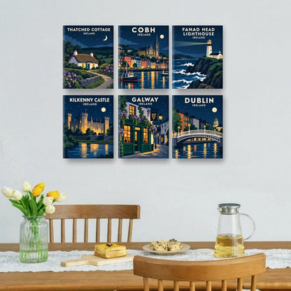 6 Mini Paintings | Ierse Nachten Set