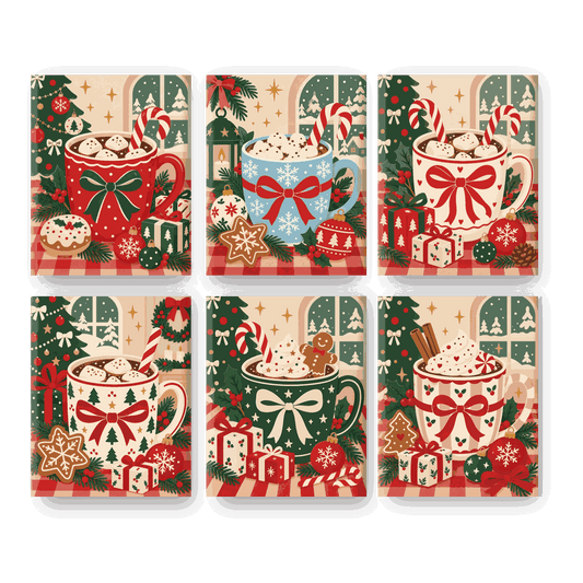 6 Mini Paintings | Gezellige Kerst Mok Set