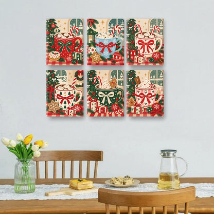6 Mini Paintings | Gezellige Kerst Mok Set