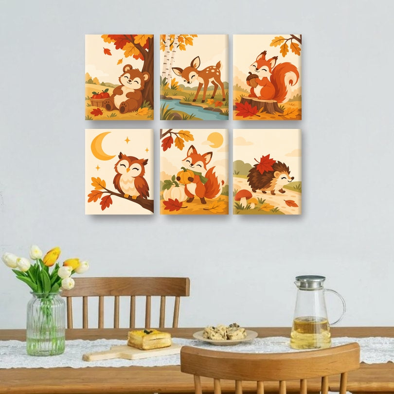 6 Mini Paintings | Herfst Beer Dutje Set