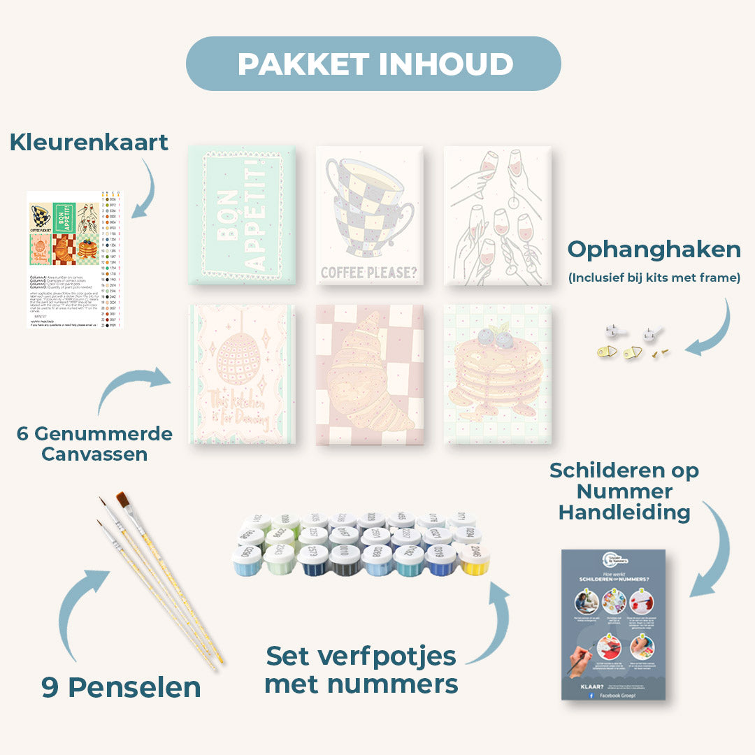 6 Mini Paintings | Keuken set