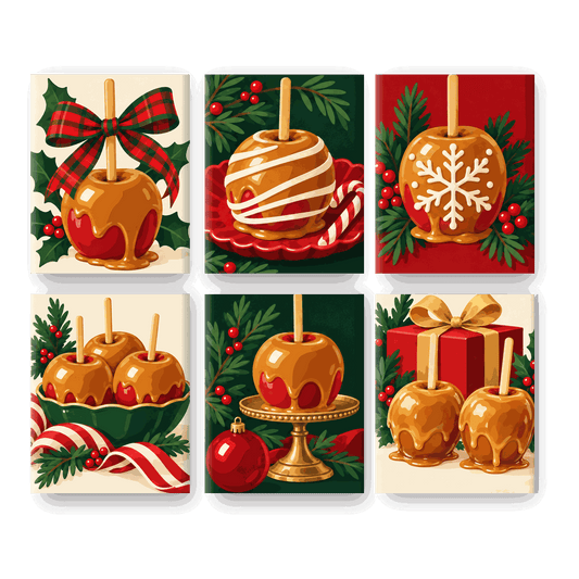 6 Mini Paintings | Caramel Kerst Set