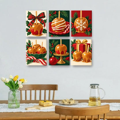 6 Mini Paintings | Caramel Kerst Set