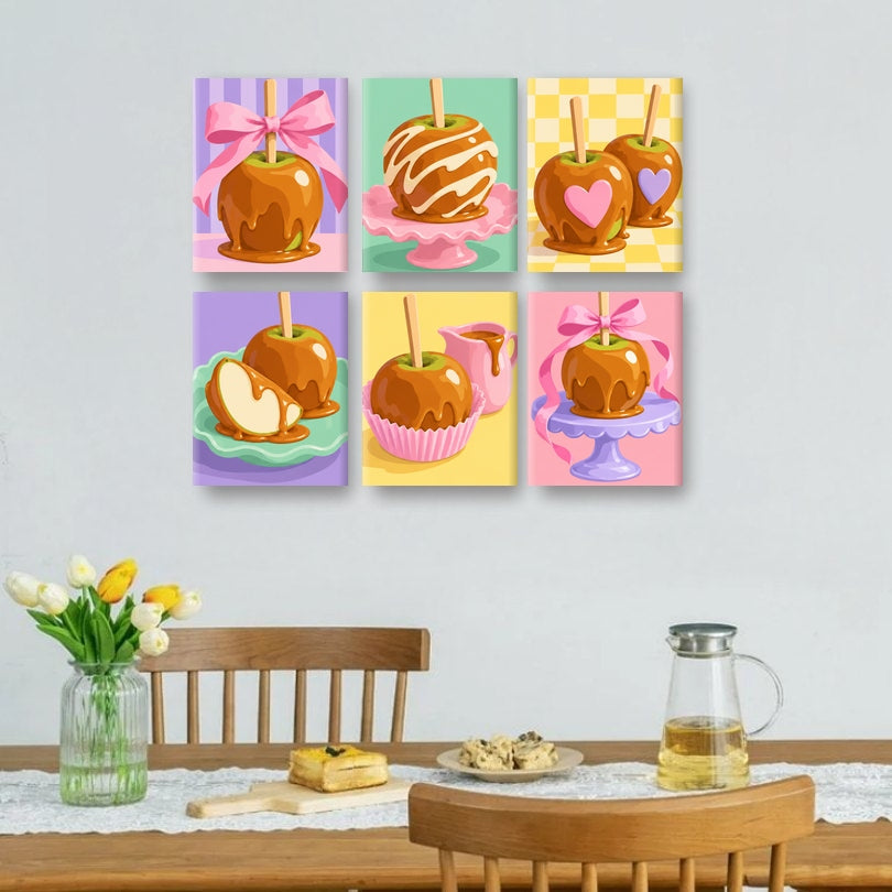 6 Mini Paintings | Caramel Lekkernijen Set