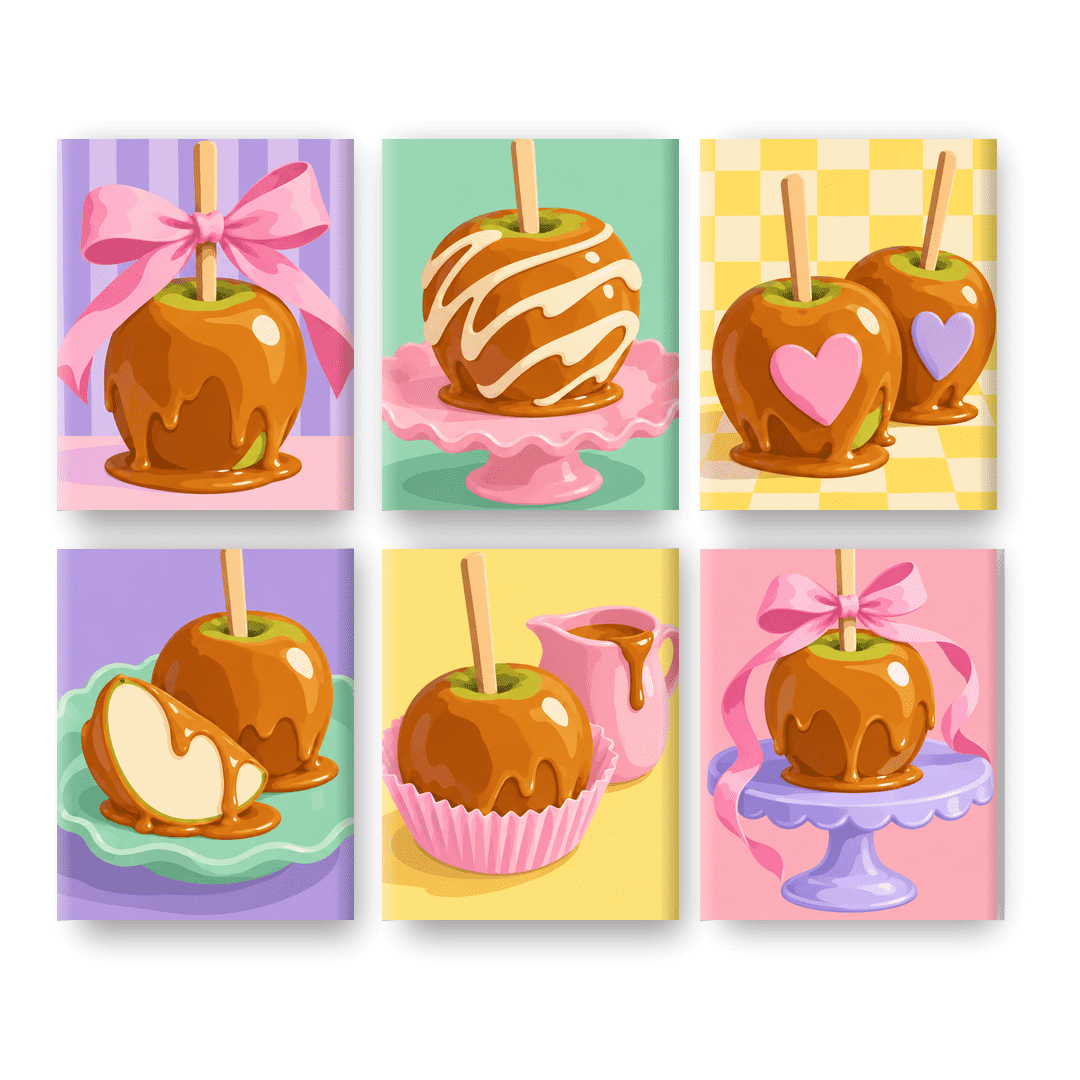 6 Mini Paintings | Caramel Lekkernijen Set