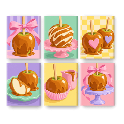 6 Mini Paintings | Caramel Lekkernijen Set