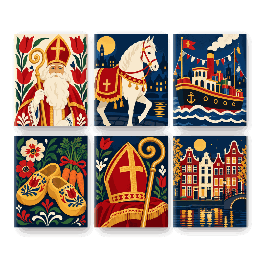 6 Mini Paintings | Nederlandse Volksfeesten Set
