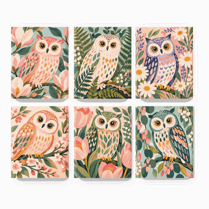 6 Mini Paintings | Tuin Uilen Set