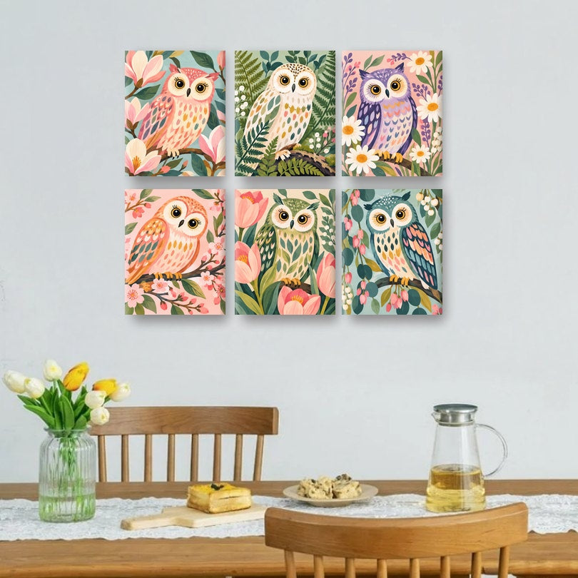 6 Mini Paintings | Tuin Uilen Set