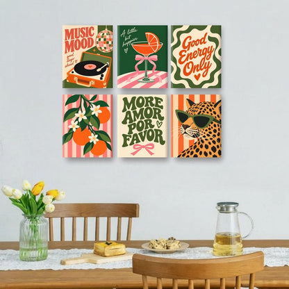 6 Mini Paintings | Muziek Mood Set