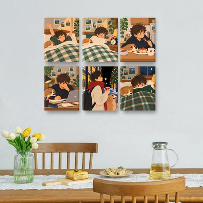 6 Mini Paintings | Ochtend Stretch Set