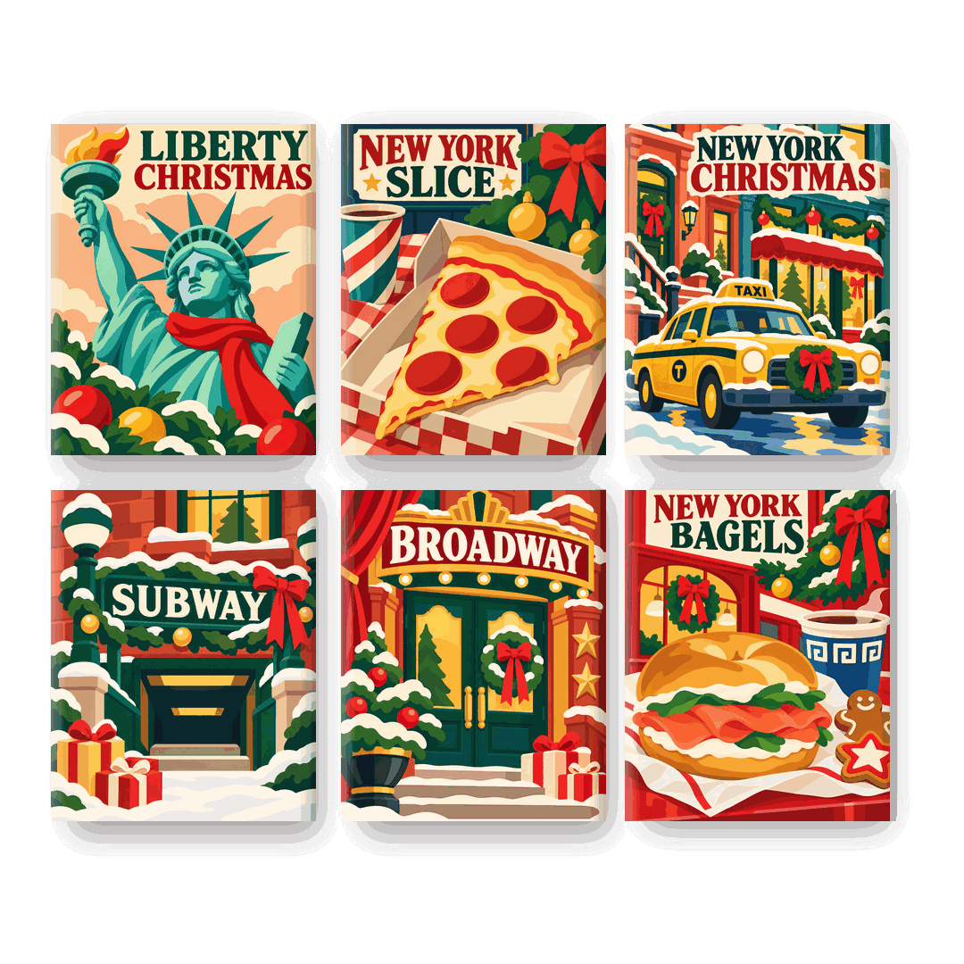 6 Mini Paintings | Liberty Kerst Set