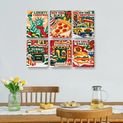 6 Mini Paintings | Liberty Kerst Set