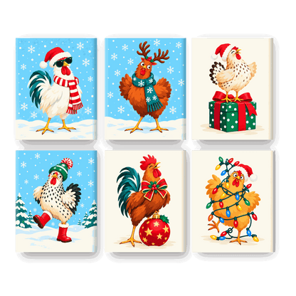 6 Mini Paintings | Kippenkwaad Set