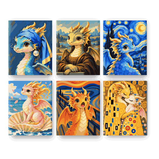 6 Mini Paintings | Meesterwerk Kleine Draken Set