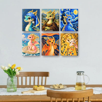 6 Mini Paintings | Meesterwerk Kleine Draken Set