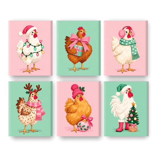6 Mini Paintings | Het Vrolijke Kippenhuis Set