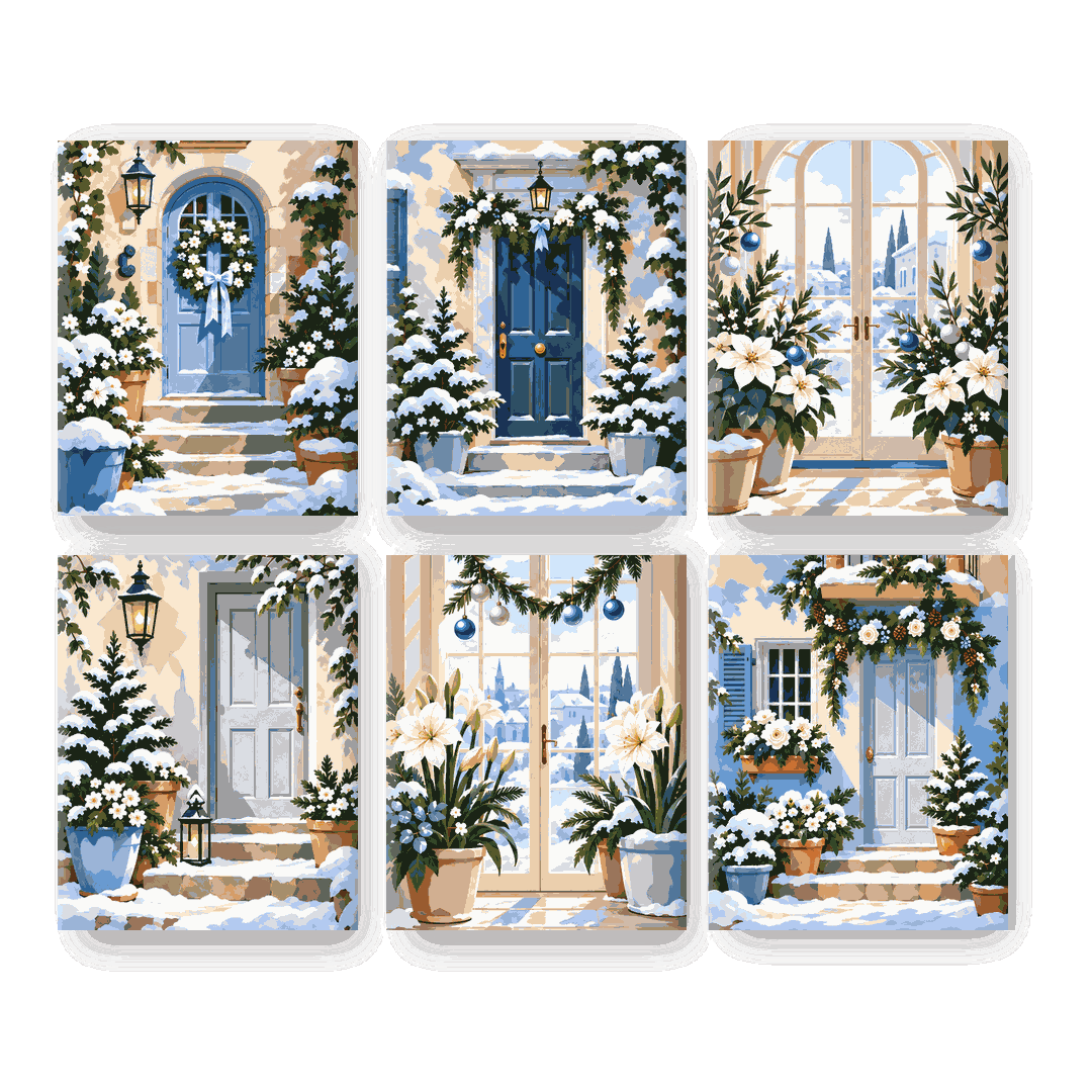 6 Mini Paintings | Winter Deuropening Dromen Set