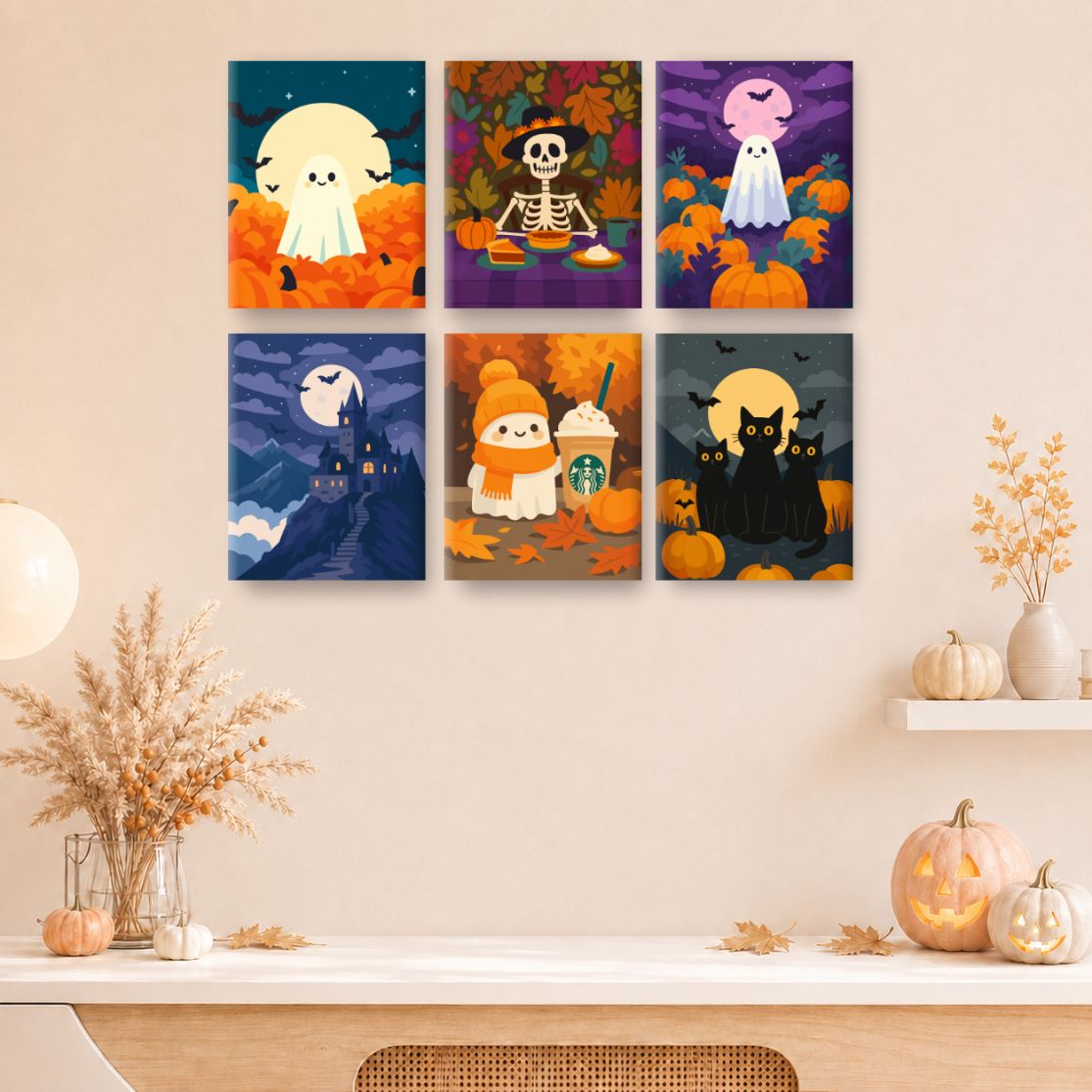 12 Mini Paintings | Halloween Bundel