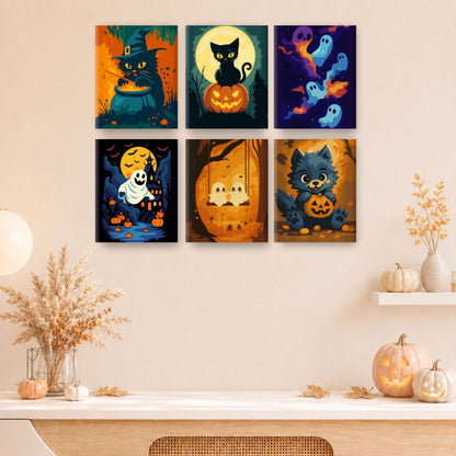 12 Mini Paintings | Griezelige Herfst Bundel