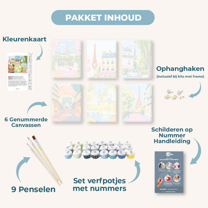 6 Mini Paintings | Parijs Set