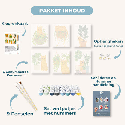 6 Mini Paintings | De Oranje Kat Set