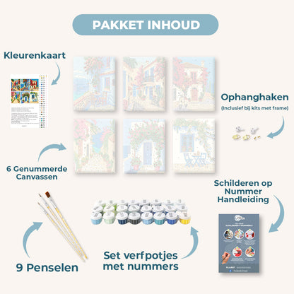 6 Mini Paintings | Mediterraanse Set