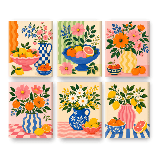 6 Mini Paintings | Citrus Bloesem Set