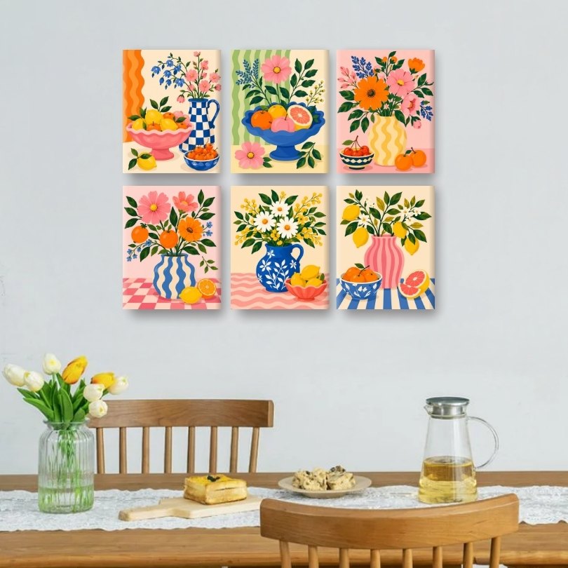 6 Mini Paintings | Citrus Bloesem Set