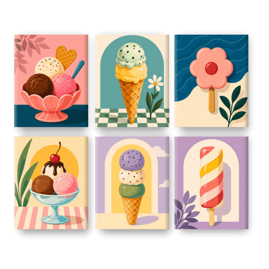 6 Mini Paintings | IJslollie Set