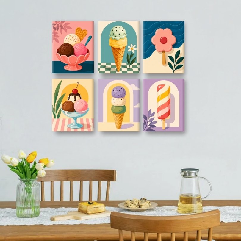 6 Mini Paintings | IJslollie Set