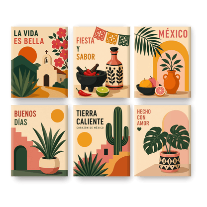 6 Mini Paintings | Tierra Caliente Set