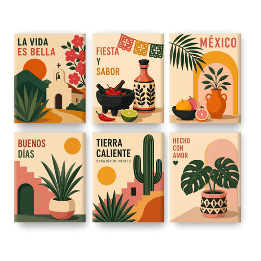 6 Mini Paintings | Tierra Caliente Set