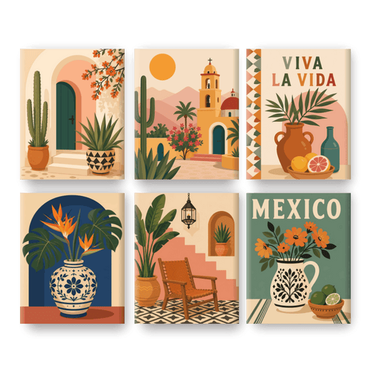 6 Mini Paintings | Viva La Vida Set - Schilder Op Nummers