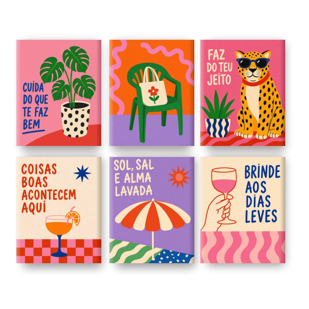 6 Mini Paintings | Zon Zout & Ziel Set