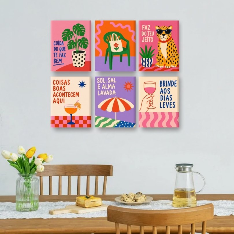 6 Mini Paintings | Zon Zout & Ziel Set
