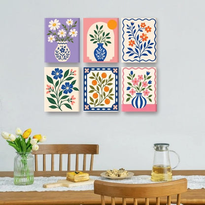 6 Mini Paintings | Wit Madeliefje Set