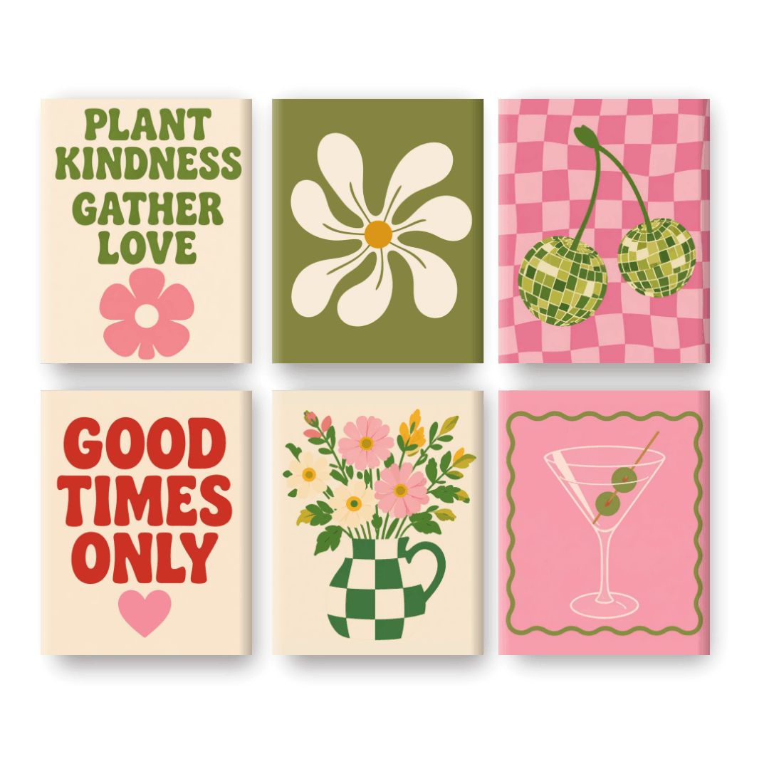 6 Mini Paintings | Vers Boeket Set