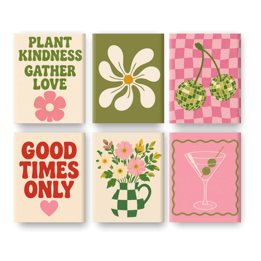 6 Mini Paintings | Vers Boeket Set